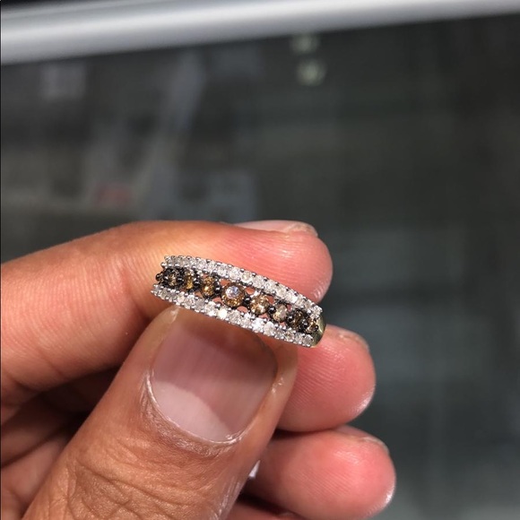 10kt Women Round Brown Color Diamond Ring 1/2 CTW - Picture 2 of 5